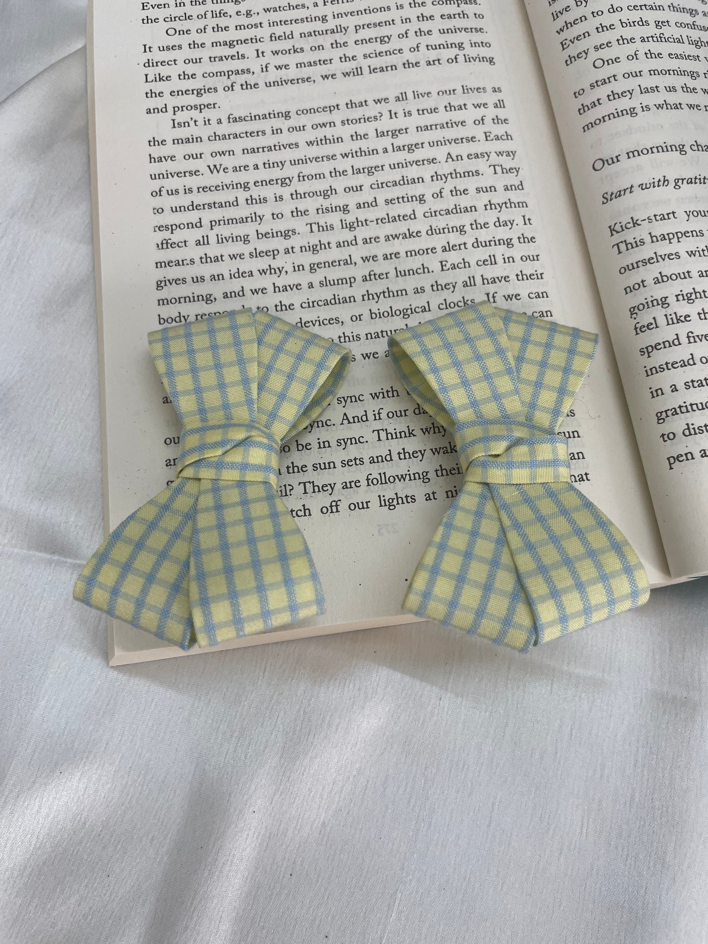 Lemon Pastel Hair Bow