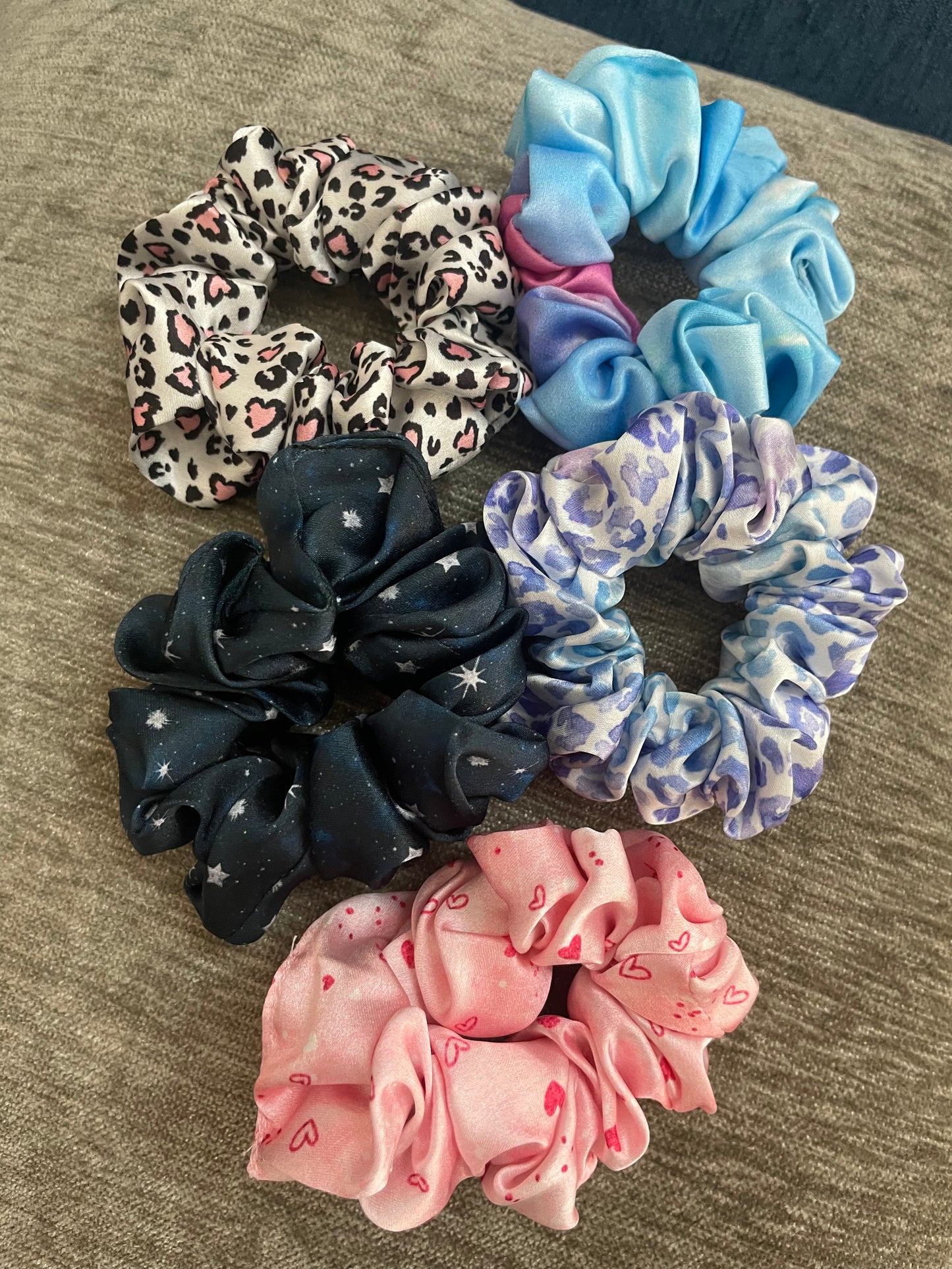 Combo Pack Of 5 Skinny Scrunchies