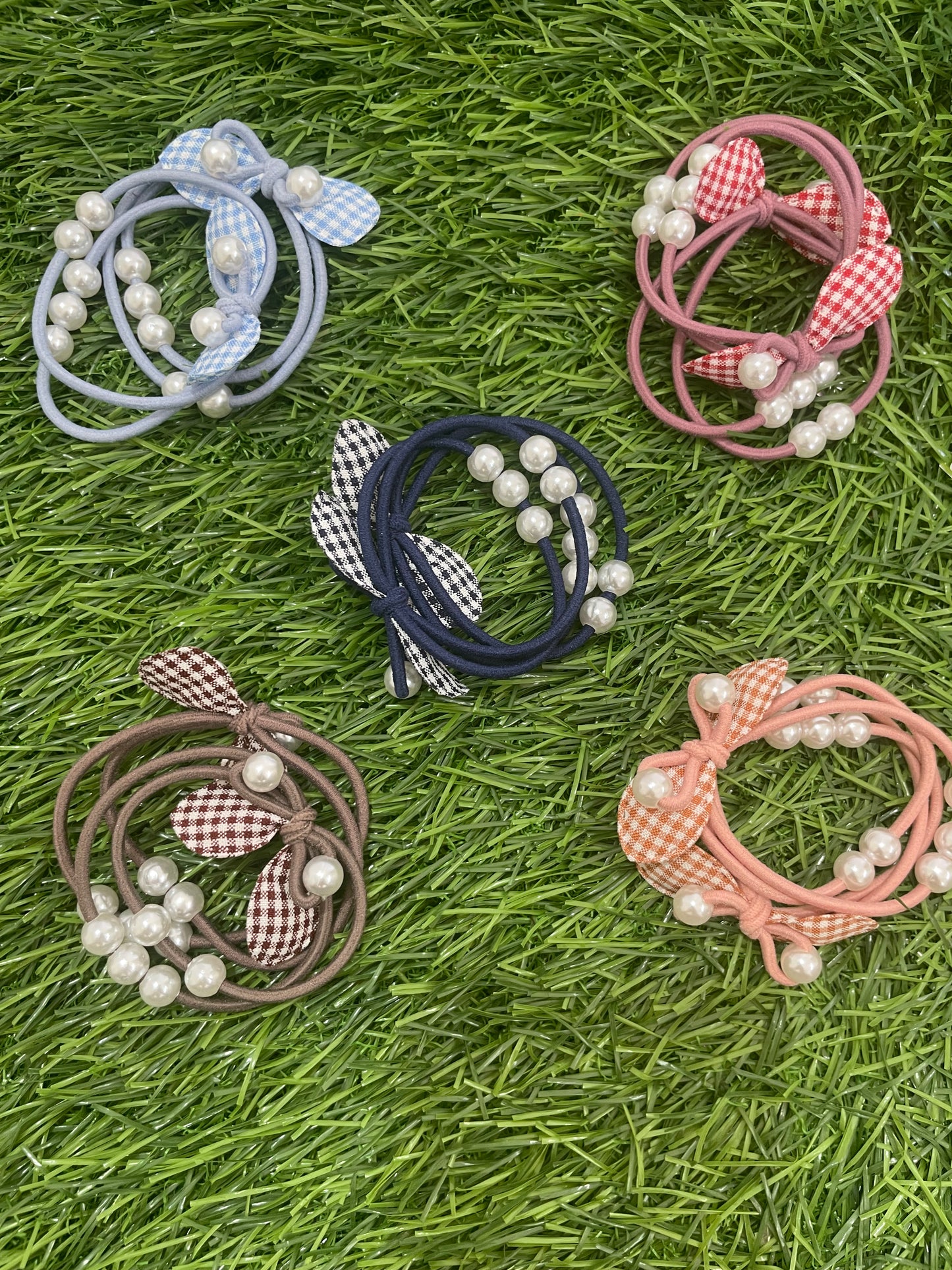 Pearl Bow Hair Ties