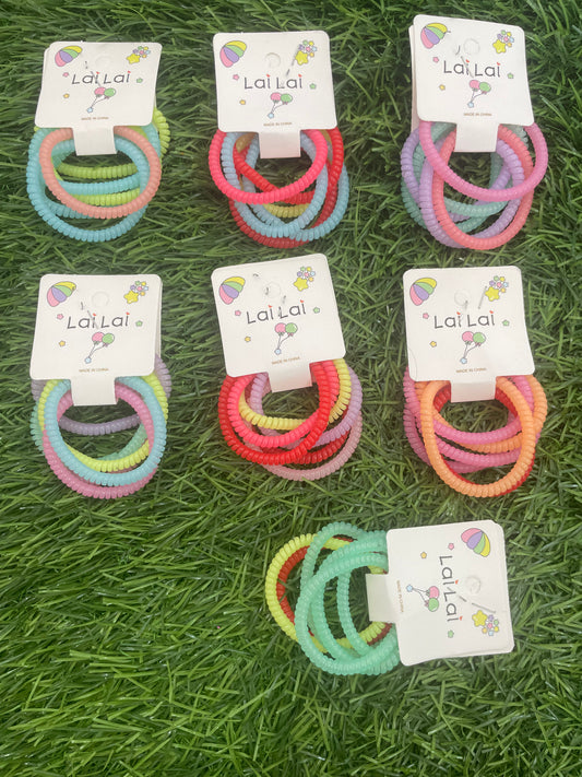 Multi Colour Spiral Hair Ties