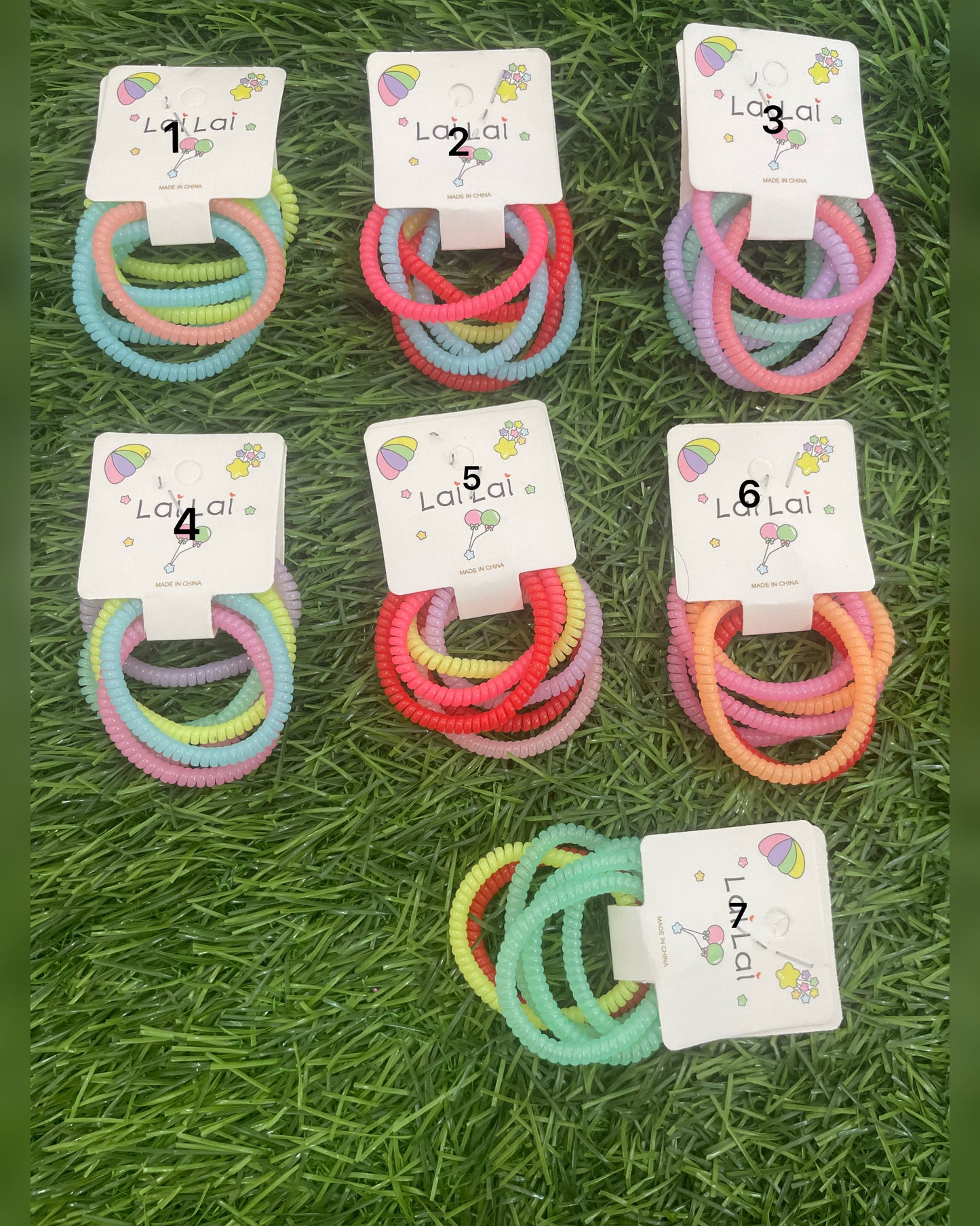 Multi Colour Spiral Hair Ties